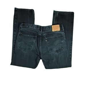 Vintage Levi's 505 Classic Straight Leg Faded Black Jeans sz 36x32